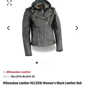 Womens leather moto jacket
